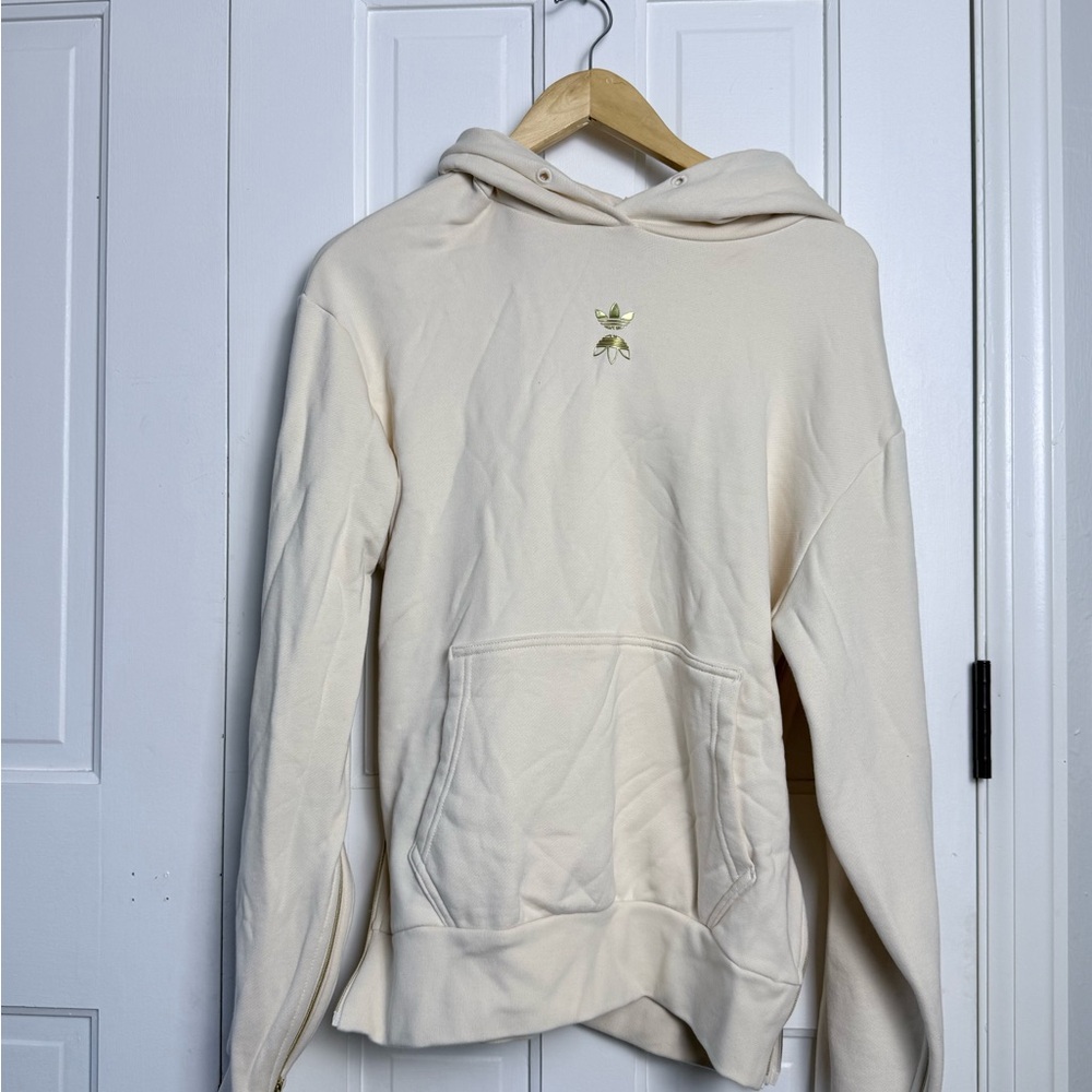 Adidas Originals Trefoil Hoodie – Cream/Beige – Women’s Small